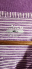 BCG Men’s Polo Golf Shirt 2XL Purple Striped