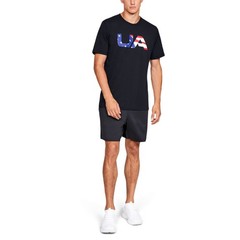 Under Armour 1333352 Men’s UA Freedom Big Flag USA T-Shirt, Black, Large