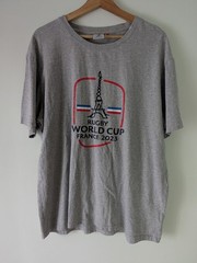 Rugby World Cup Official France 2023 Men’s Cotton Grey T-shirts Size XL