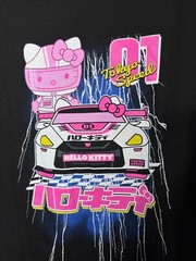 Hello Kitty Sanrio Unisex TSHIRT 2XL Tokyo Speed Racing Graphic Speed Black Pink