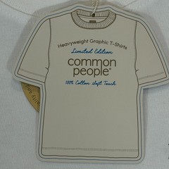 Common People Cowboy Print Tee Shirt Mens L White Montana State Ranch NWT