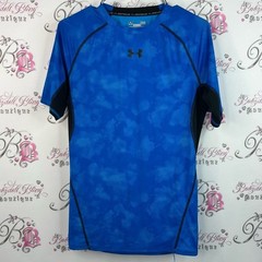Under armour tshirt compression heat gear Men’s Blue and Black Short Sleeve Tee