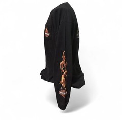 Vintage Harley-Davidson Flame Long Sleeve Pocket TShirt Mens 2XL Belfast Ireland
