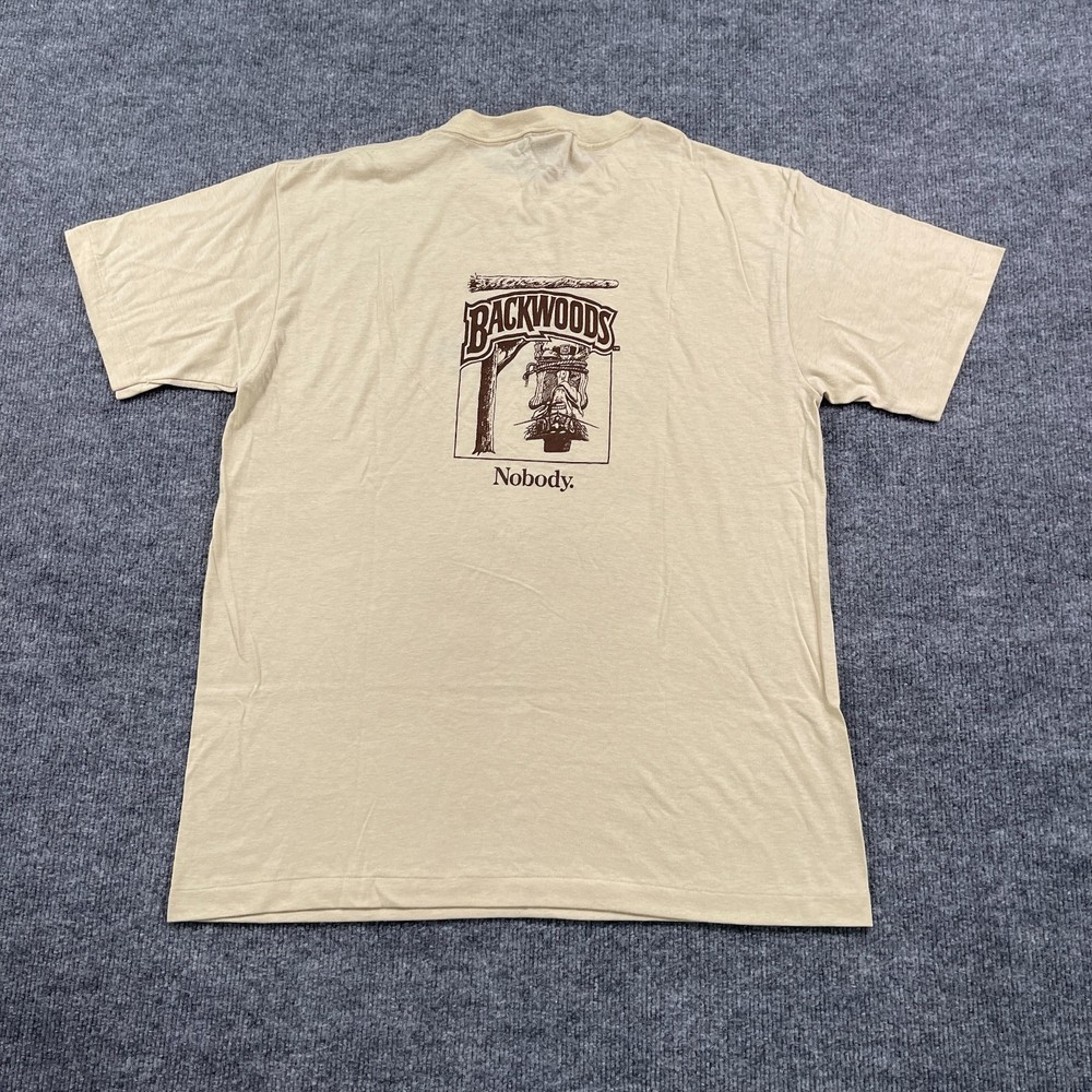 Vintage 1980s Backwoods Smokes Cigar Promo Shirt Large 21×28 Original