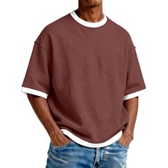 Men’s Oversized Crew Neck T Shirt Cotton Blend Casual Loose Fit Summer Tee Top