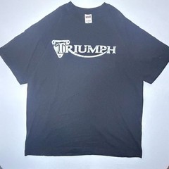 Vintage Triumph Motorcycles Logo Graphic T-Shirt Black XL