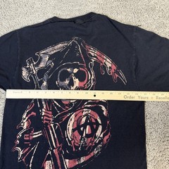 Sons Of Anarchy Shirt Mens S Black Graphic Crew Neck Cotton Tagless Distressed