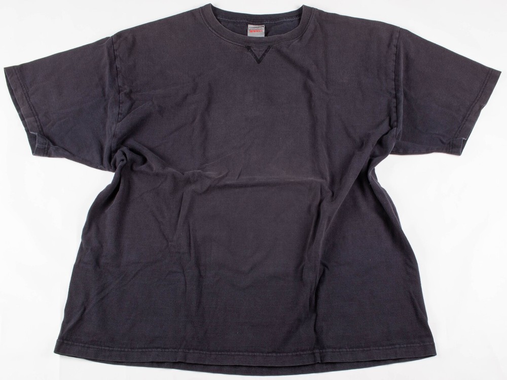Vintage Late 1990s Faded Black V-Stitch Collar USA Made Shirt Boxy Men’s Size XL