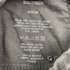Maharishi Men’s 100% Organic Cotton S/S Crewneck T-Shirt Black • Medium