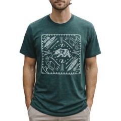 Old Navy Camping Bear Graphic Tee L Green Outdoors Nature Casual Streetwear