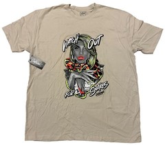 Men’s Outrank Cotton T-Shirt Size 2XL Beige WATCH OUT FOR SNAKES Graphics New