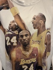 Kobe Bryant Los Angeles Lakers Graphic Tee Men’s 4XL White Crew Neck Knit