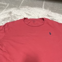 Polo Ralph Lauren Men’s Red Solid Crew Neck Short Sleeve Logo T-Shirt, Size L