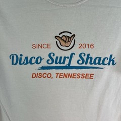 Disco Surf Shack TN T-Shirt Mens Size L Beige Comfort Colors Tag