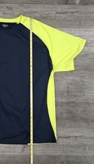 Mens XXL Two Tone Pullover BCG Navy Neon Yellow Short Sleeves Side Panels