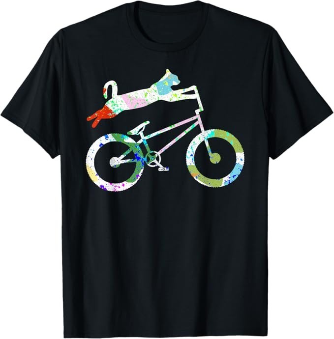 Cat On BMX Bike Kitten Lover Bike Cycling Bicycle Gift T-Shirt Unisex T-shirt