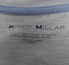 Peter Millar Aurora Performance T-Shirt Men’s XXL Gray S/S Leisure UPF 50+ 2XL