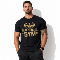 Old School Gym Bodybuilding Fitness Men’s Graphic T-Shirt Workout Tee