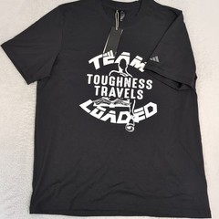NEW MEN’S ADIDAS Team Toughness Travels TEE SHIRT L Black