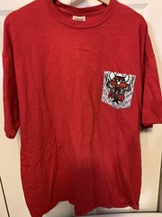 Yosemite Sam On Pocket Mens Sz XL T Shirt Red Comfort Colors