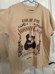 Johnny Cash T Shirt Ring Of Fire Guitar Nashville Tennessee Medium