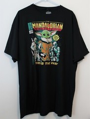 Star Wars The Mandalorian Baby Yoda Men’s T-shirt Black Multisize NWT