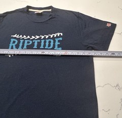 Rare HOMAGE RIPTIDE Baseball Navy Graphic Tee Men’s L – Soft Tri-Blend Retro
