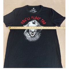 IT Pennywise Clown Youll Float Too Horror Movie Graphic T-Shirt Mens Medium