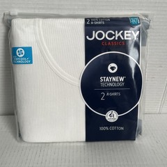 Men’s 2-Pack Jockey Big & Tall Classic Cotton A-Shirt Tank Top Size 2XLT (50-52)