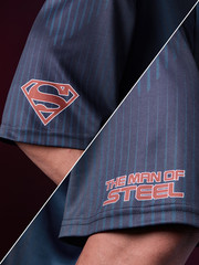 DC Superman Man Of Steel Oversized Jersey Premium Dot Knit Fabric T-Shirt 2026