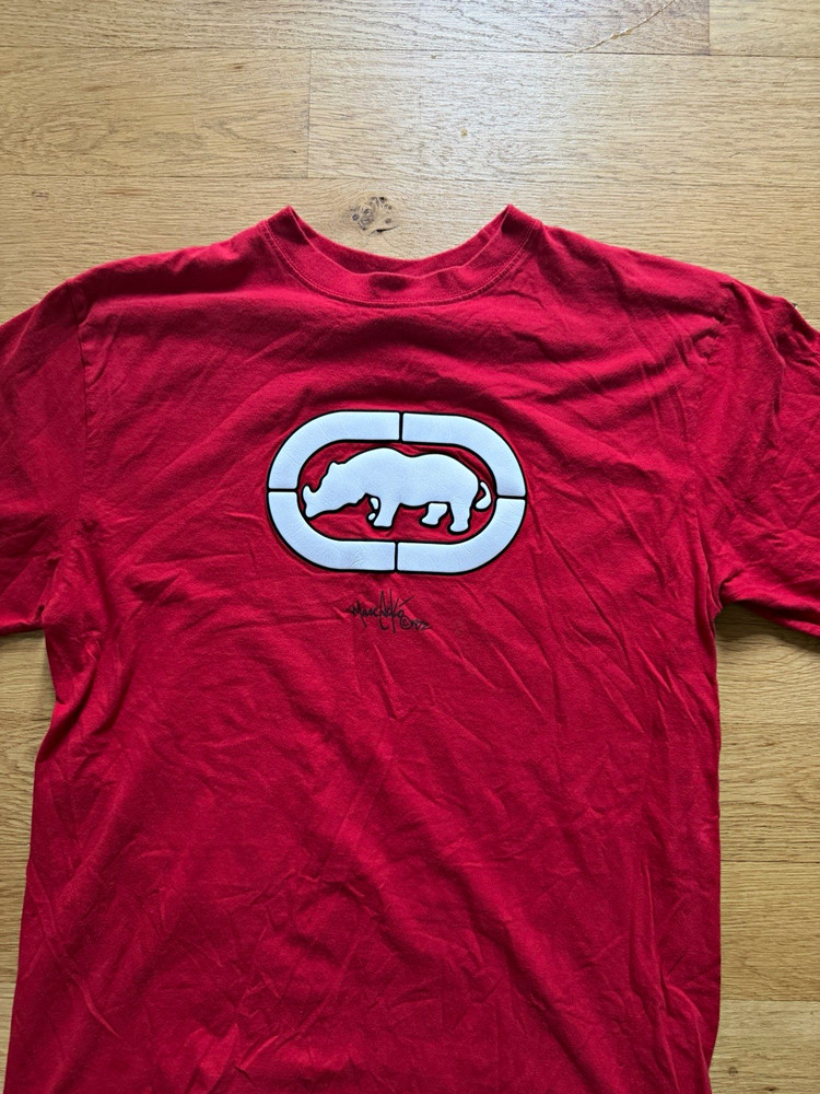 Y2K Ecko Unltd. The Classic T-Shirt Men’s Red puff print Crew Neck Cotton Sz M