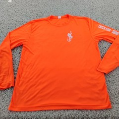 Dirty Hooker Shirt Mens Large Orange Performance Fishing Beach Beer Outdoor A9