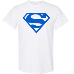 Superman Logo T-Shirt White Iconic Hero Graphic Tee Unisex Sizes S-2XL