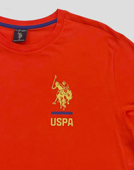 Men US Polo Assn Big Player USPA Logo Short Slev. Crewneck Classic Tee T Shirt M