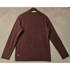 Public Rec Henley Mens Medium Burgundy Maroon Long Sleeve Pima Cotton Blend