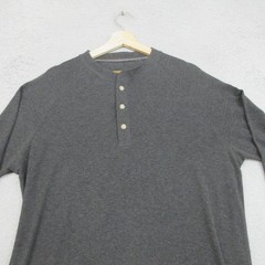 Venado Henley Shirt Mens Large Gray Long Sleeve Stretch Casual Comfort Layering