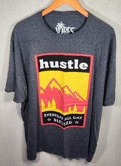 Hustle Mens Shirt 3XLarge Daily All Day Everyday Blessed Mountains Gray A60