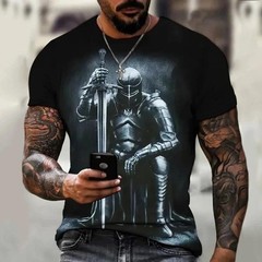 Knights Templar T-shirt Men’s Christian Warrior Crusader Cross 3d Printed
