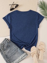 Women’s Printed Shirt Fashion Floral Print T-Shirt Casual T-Shirt Top Pullover♮