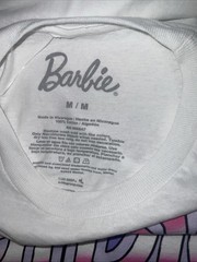 BARBIE CALIFORNIA 80’s STYLE BOOMBOX WHITE COTTON GRAPHIC T-SHIRT M NEW