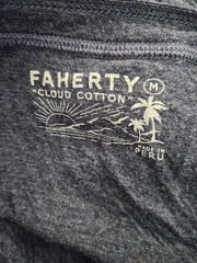 Faherty Cloud Cotton Henley Long Sleeve Shirt Blue Men’s Medium Pima Cotton