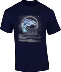 Dolphin Wilderness Ocean Moon T-Shirt