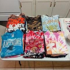 Bulk Lot 48 Tie Dye Shirts Size Large Assorted Graphics Sports Anime Festival #2