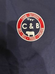 Brand New Comfort Colors Men’s Navy Size L C&B Farm + Outdoors USA Flag T-Shirt