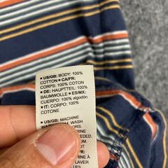 Goodthreads T-Shirt Men’s XL Blue Striped Pocket Crew Neck Short Sleeve Casual