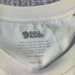 Fjallraven Kanken T-shirt Boston Chalk White Organic Cotton Unisex Size XL NWT