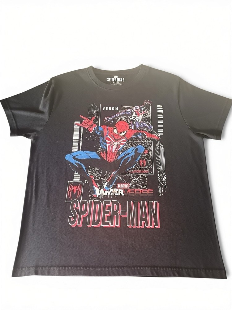 Spider-Man 2 Adult Tee Venom XL Black Superhero Ultimate Hero Marvel