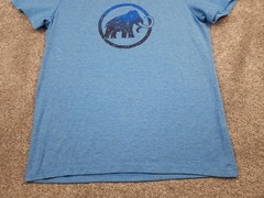 Mammut T Shirt Mens Medium Blue Stretch Lightweight Breathable Outdoor Logo