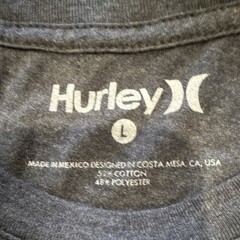 Hurley Men’s Gray Graphic Logo Crew Neck Short Sleeve T-Shirt, Size L