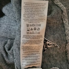 Guess Henley Shirt Mens Medium Gray Black Thermal Waffle Knit Long Sleeve FLAW